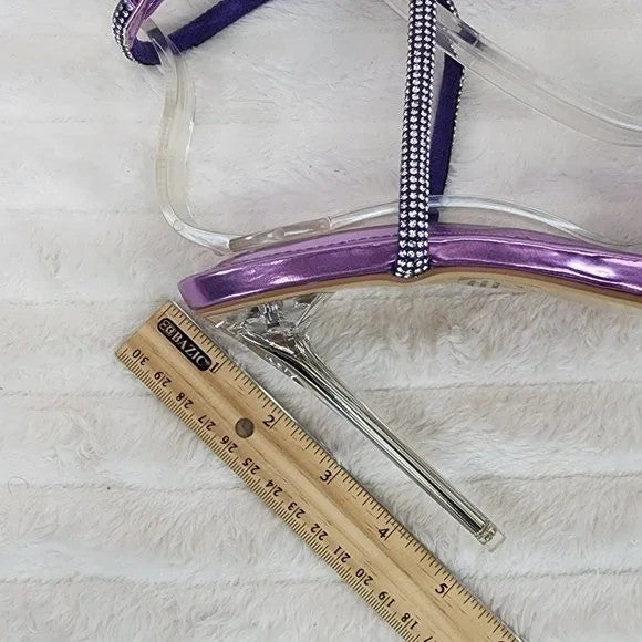 Lexton Purple Metallic Knotted Strap Rhinestone Stiletto High Heels Sandal NEW - Totally Wicked Footwear