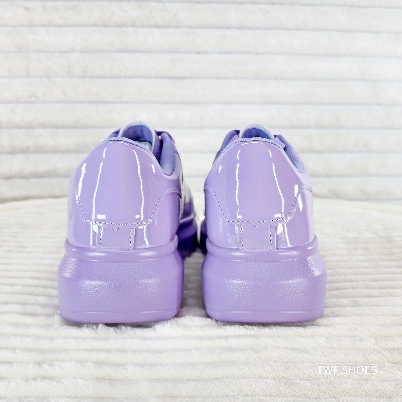 Cush Baby 3 Patent Lilac Purple Comfy Sneakers Tennis Shoes - Totally Wicked Footwear