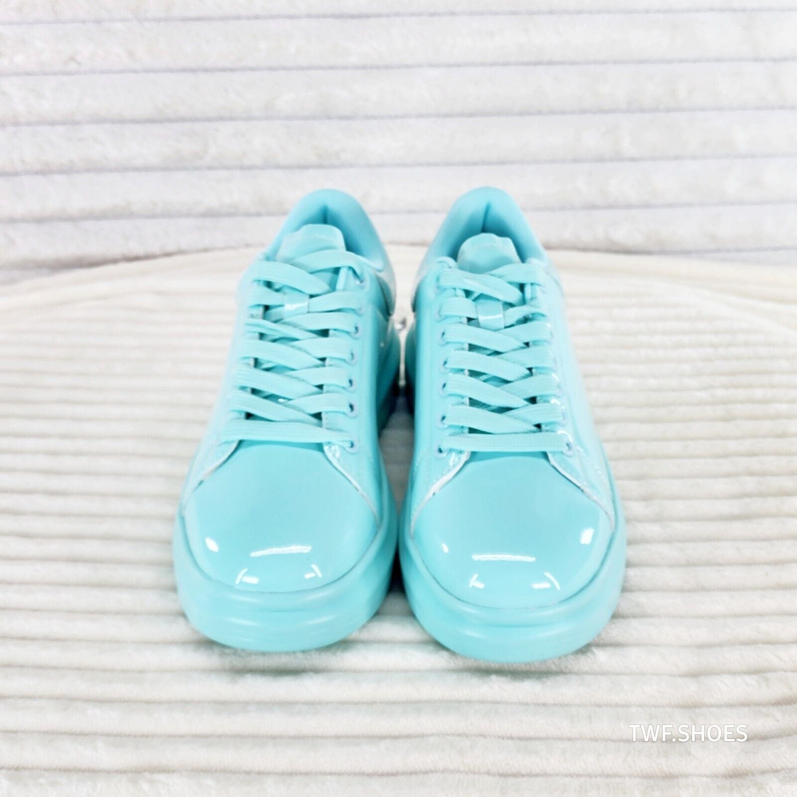 Cush Baby 3 Patent Mint Green Comfy Sneakers Tennis Shoes - Totally Wicked Footwear