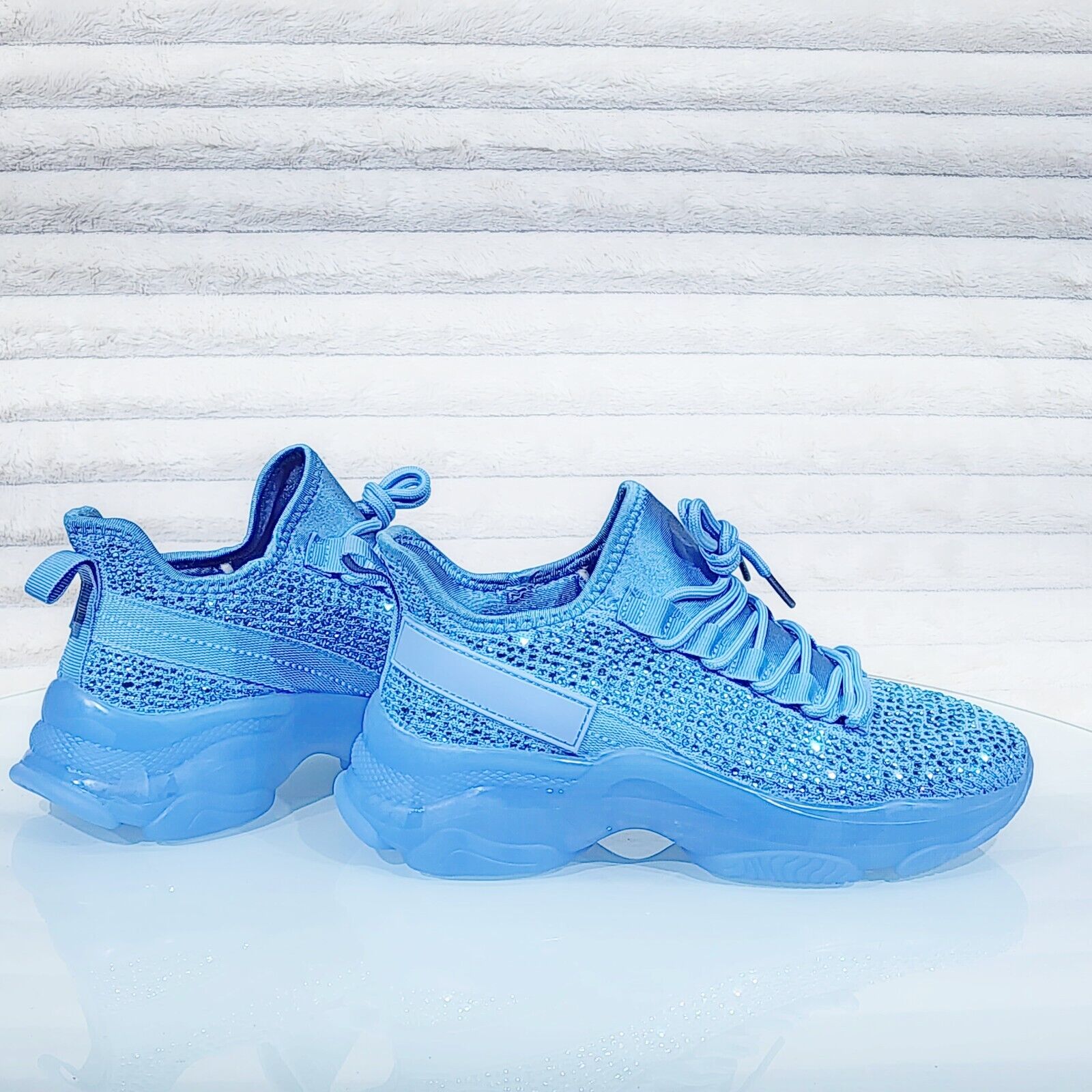 Frey Blue Jelly Sole Slip On Pull Tie Comfy Running Shoes Sneakers - Totally Wicked Footwear