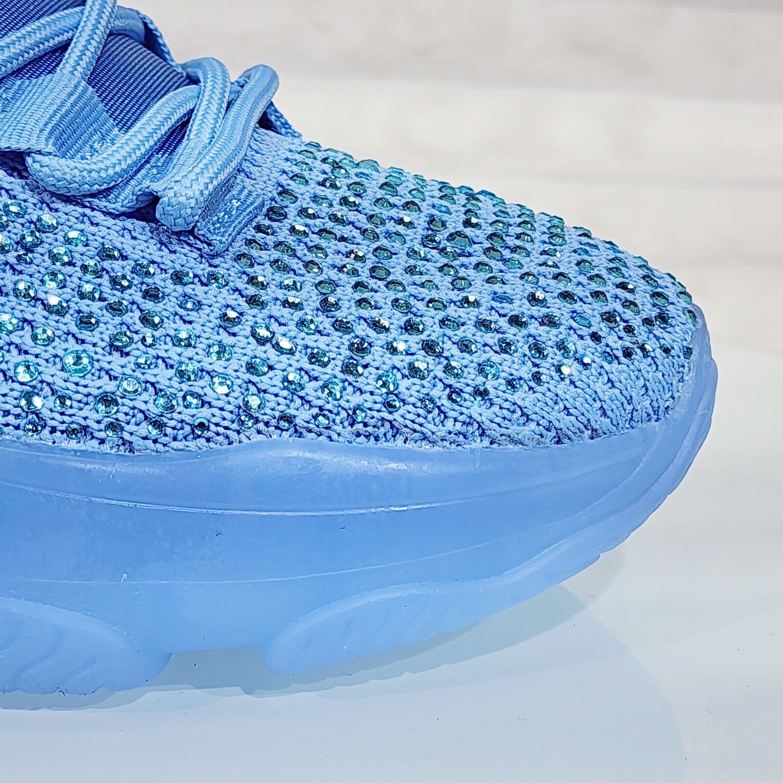 Frey Blue Jelly Sole Slip On Pull Tie Comfy Running Shoes Sneakers - Totally Wicked Footwear