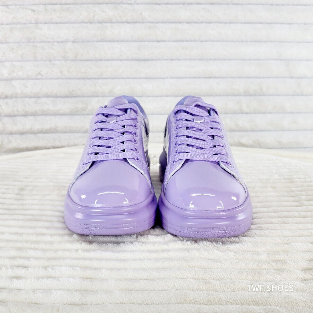 Cush Baby 3 Patent Lilac Purple Comfy Sneakers Tennis Shoes - Totally Wicked Footwear