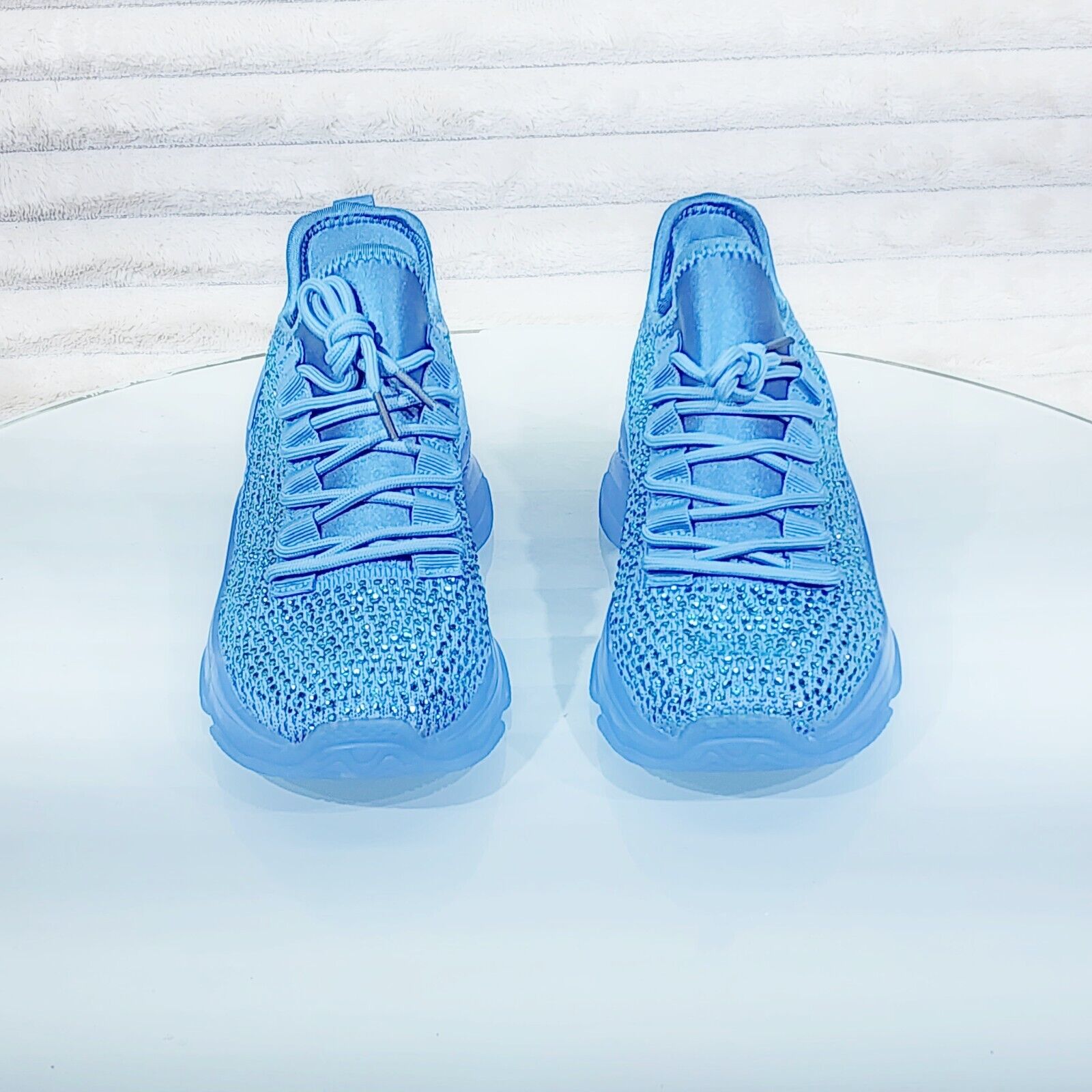 Frey Blue Jelly Sole Slip On Pull Tie Comfy Running Shoes Sneakers - Totally Wicked Footwear