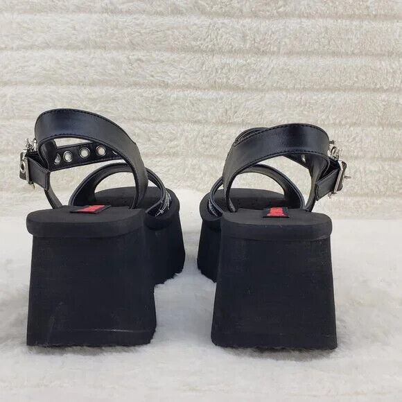 Funn Platform Goth Spider Web Sandals Ankle Strap Wedge Shoes Matte In House - Totally Wicked Footwear