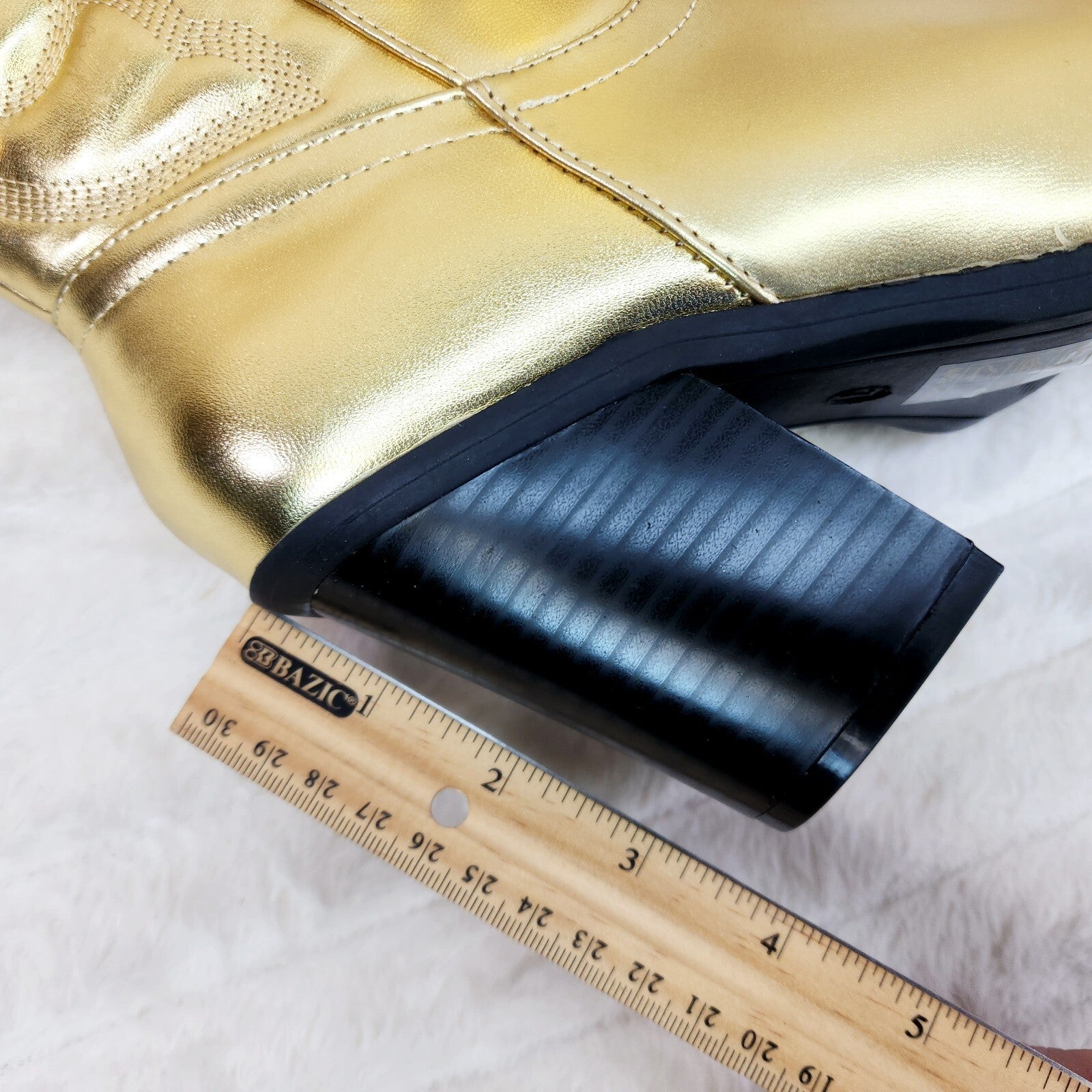 Electric Brushed Metallic Gold Western Knee High Cowgirl Boots