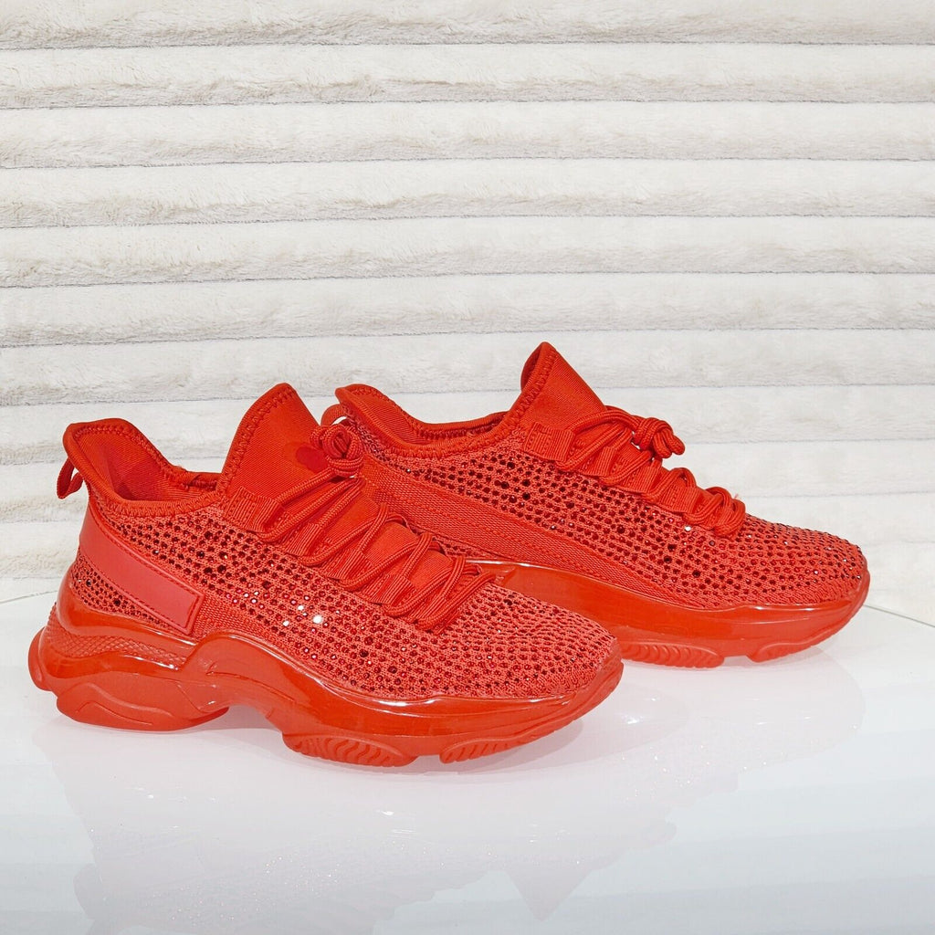Frey Red Jelly Sole Slip On Pull Tie Comfy Running Shoes Sneakers - Totally Wicked Footwear