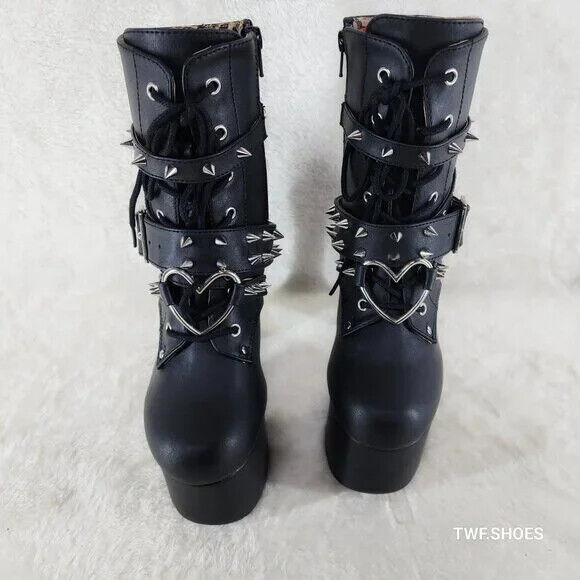 Demonia Torment Chunky Heel Platform Goth Punk Ankle Boots