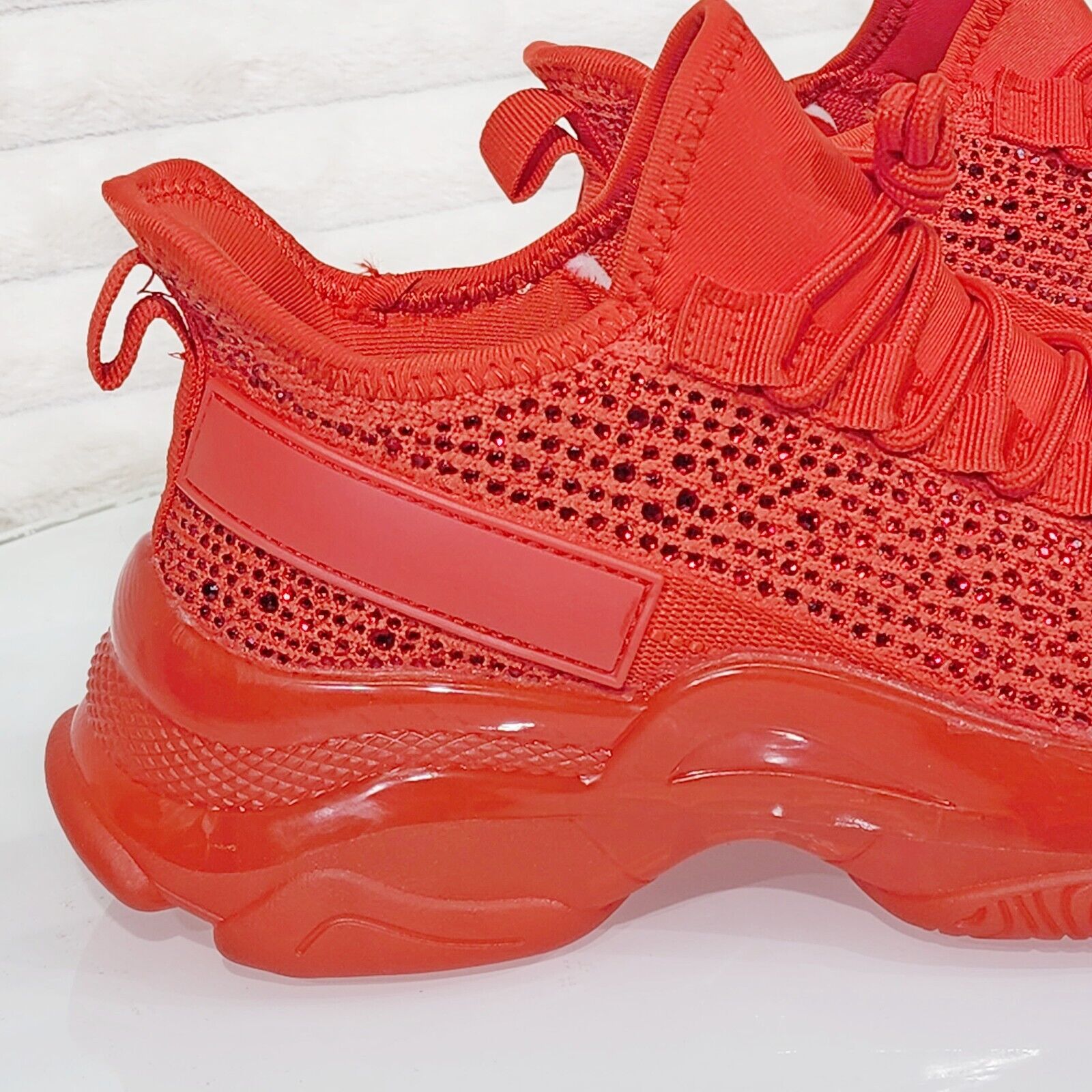 Frey Red Jelly Sole Slip On Pull Tie Comfy Running Shoes Sneakers - Totally Wicked Footwear