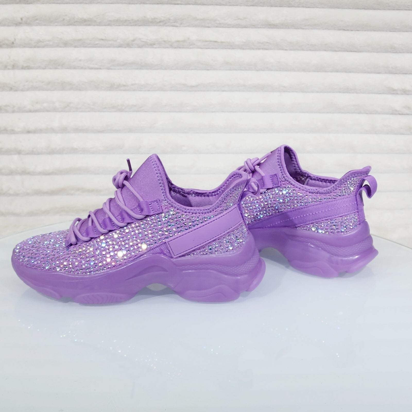 Frey Purple Jelly Sole Slip On Pull Tie Comfy Running Shoes Sneakers