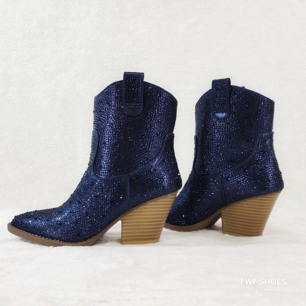 Gianvito Rossi Navy Blue Suede Ankle Boots