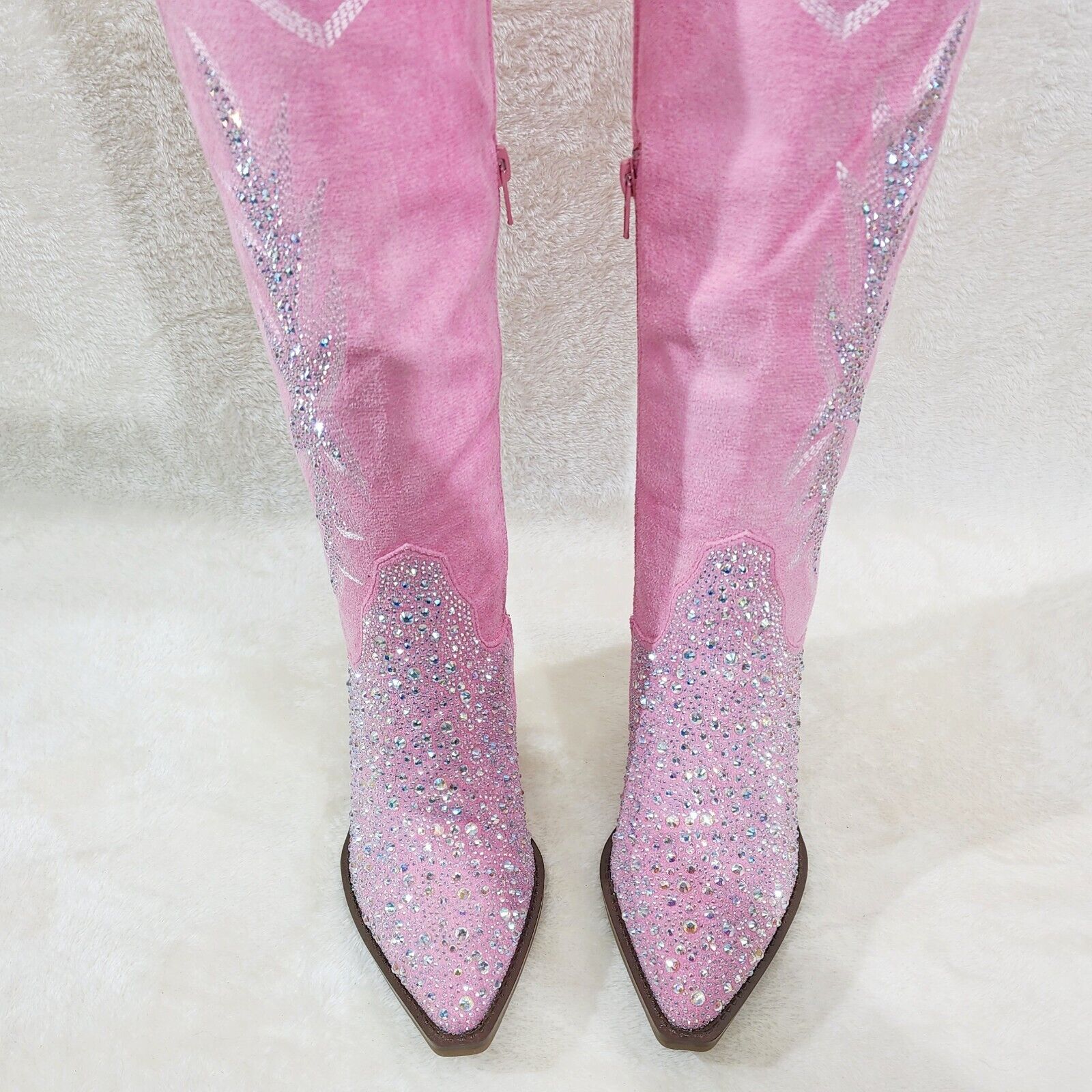 Murrey Bubble Gum Pink With Rhinestones Glamour Western Cowgirl Boots - Totally Wicked Footwear