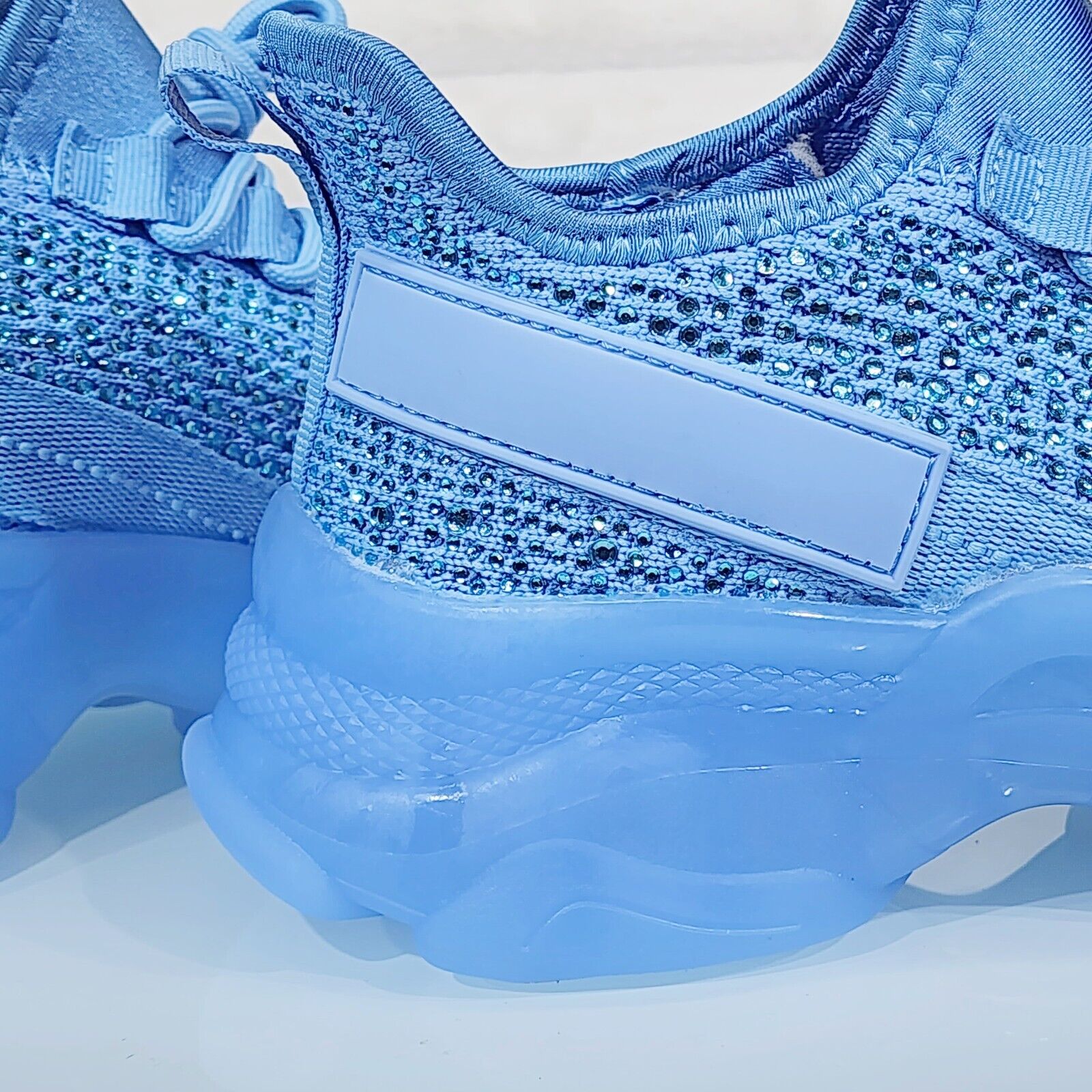 Frey Blue Jelly Sole Slip On Pull Tie Comfy Running Shoes Sneakers - Totally Wicked Footwear