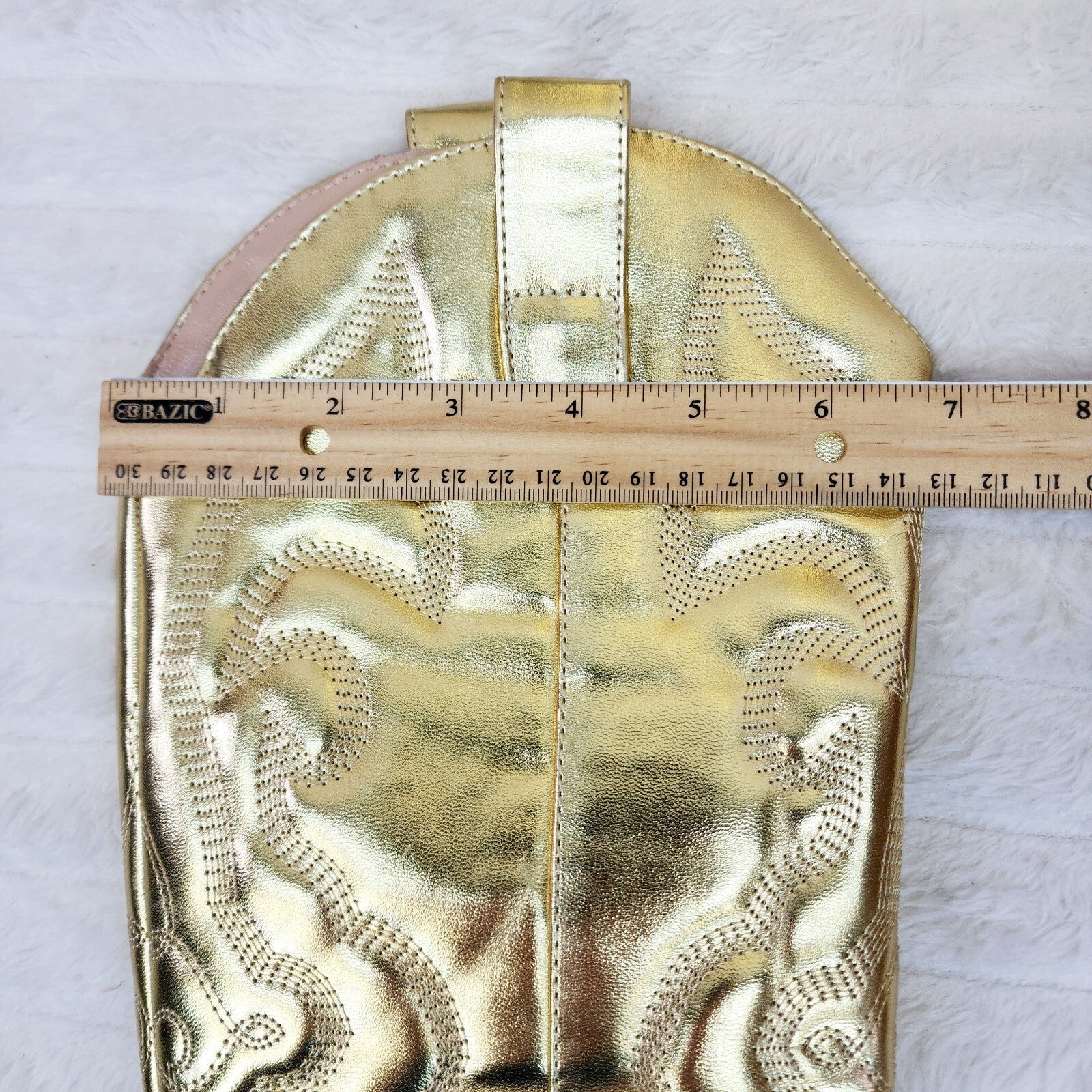 Electric Brushed Metallic Gold Western Knee High Cowgirl Boots