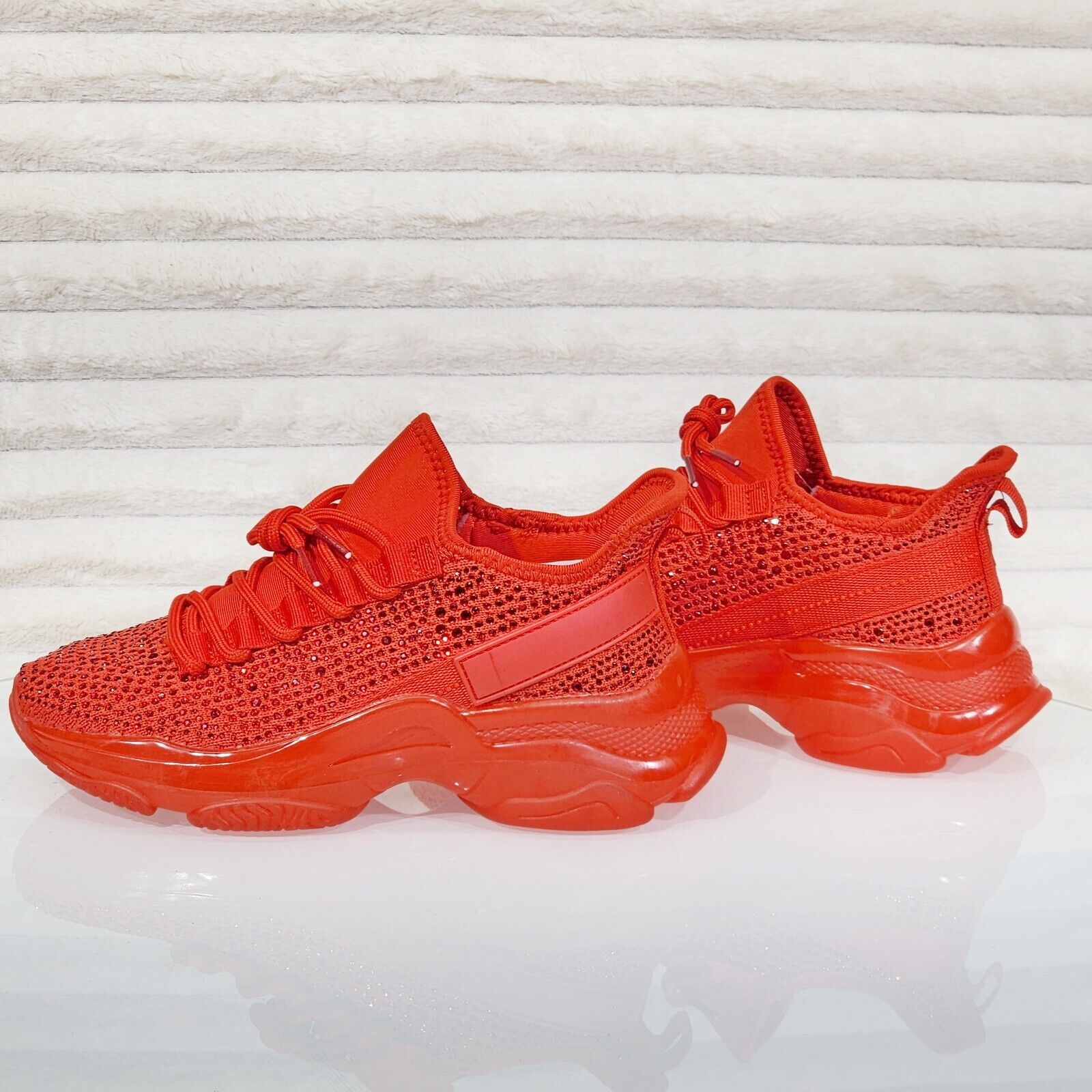 Frey Red Jelly Sole Slip On Pull Tie Comfy Running Shoes Sneakers - Totally Wicked Footwear
