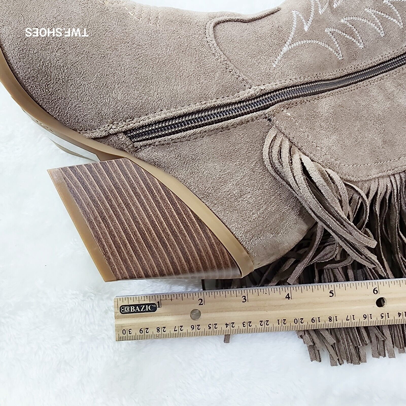Dusty Roads Coco Taupe Back Fringe Cowboy Western Cowgirl Boots - Totally Wicked Footwear