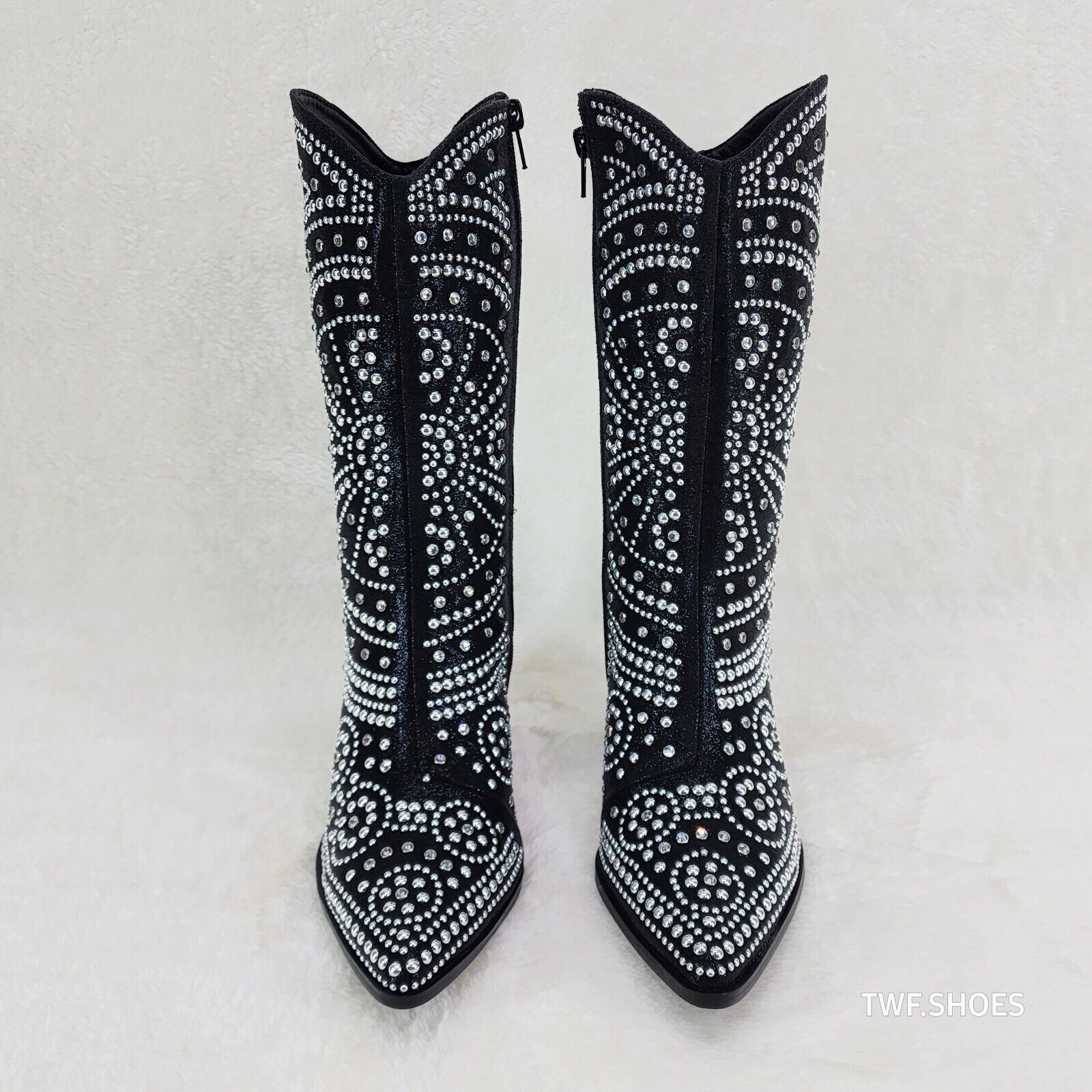 Country Scandal Studs Rhinestones Decked Out Western Cowgirl Boots - Totally Wicked Footwear