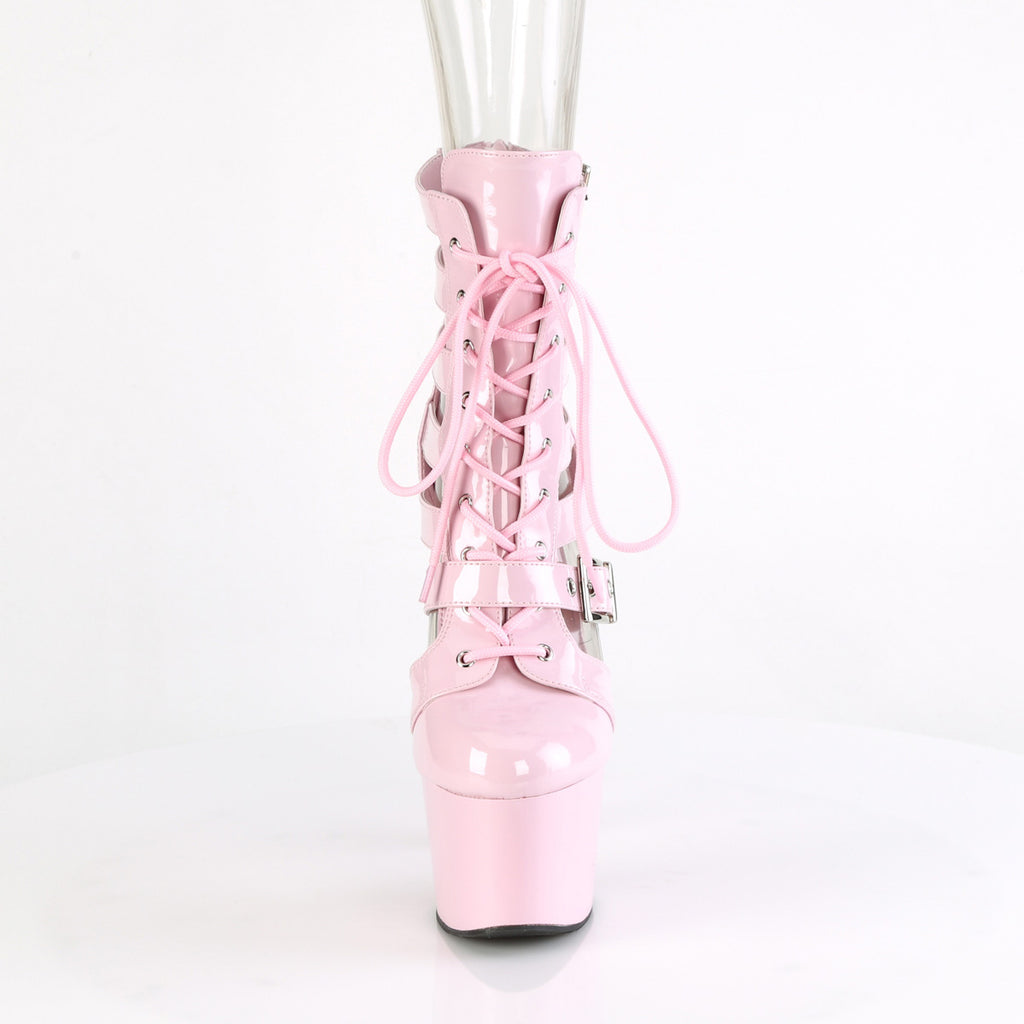 Adore 1013MST Baby Pink Patent  7" Heel Platform Ankle Boots Direct - Totally Wicked Footwear