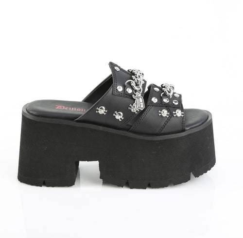 Ashes 08 Goth Platform Slip On Sandals