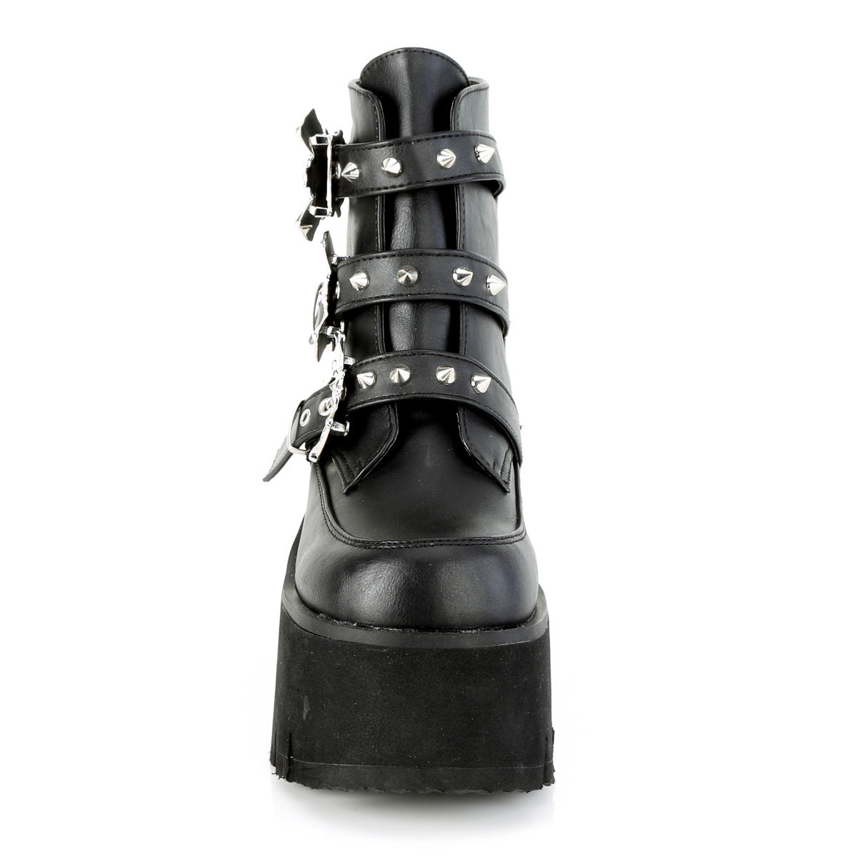 Ashes 55 Goth Platform Ankle Boots Bat Buckles