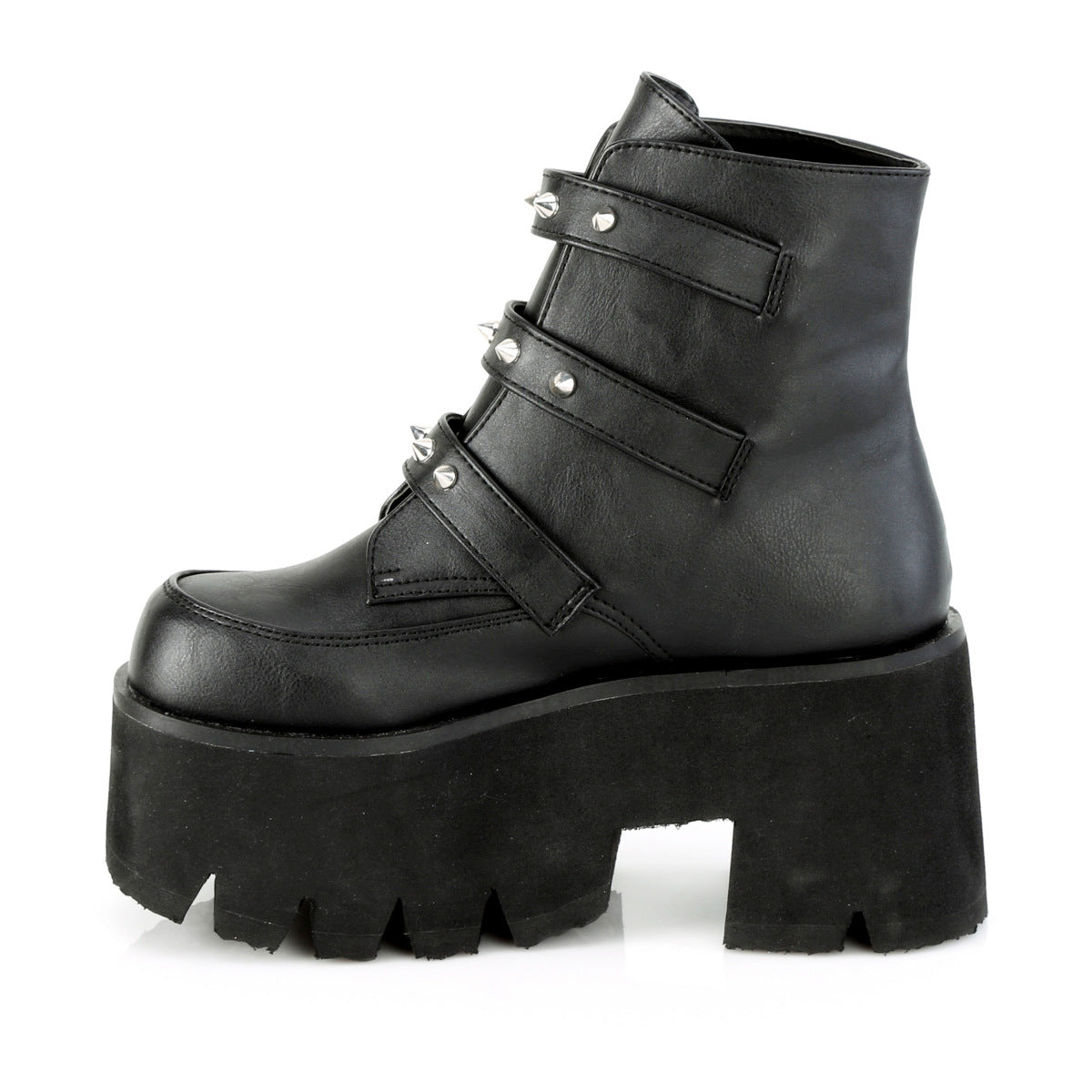 Ashes 55 Goth Platform Ankle Boots Bat Buckles