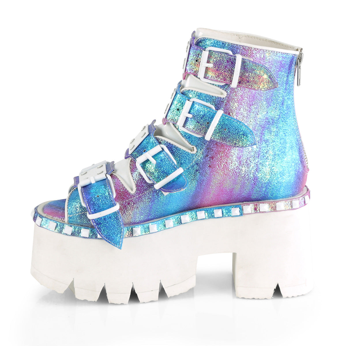 Ashes 70 Goth Platform Ankle Boot Sandals Iridescent