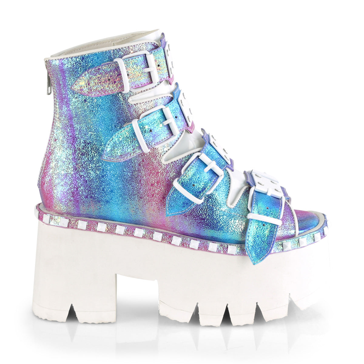 Ashes 70 Goth Platform Ankle Boot Sandals Iridescent