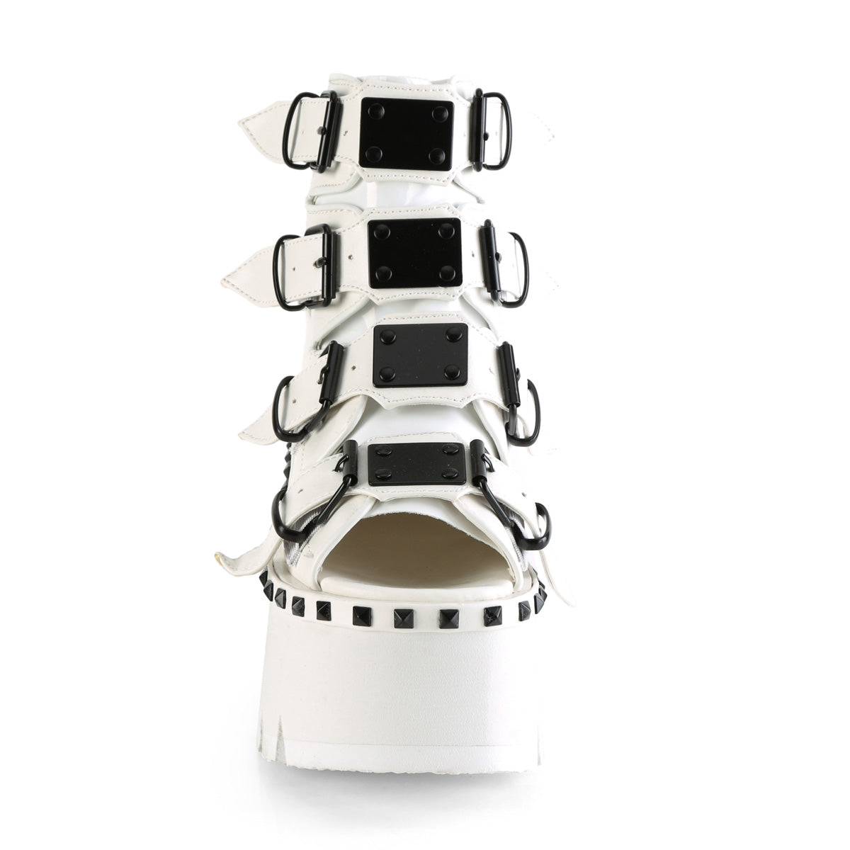 Ashes 70 Goth Platform Ankle Boot Sandals White Matte