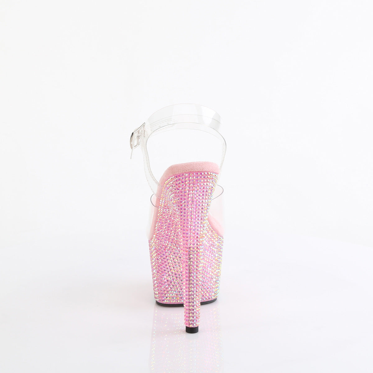 Bejeweled 708RRS Pink Iridescent Rhinestone 7" Platform Heels Pleaser Direct - Totally Wicked Footwear