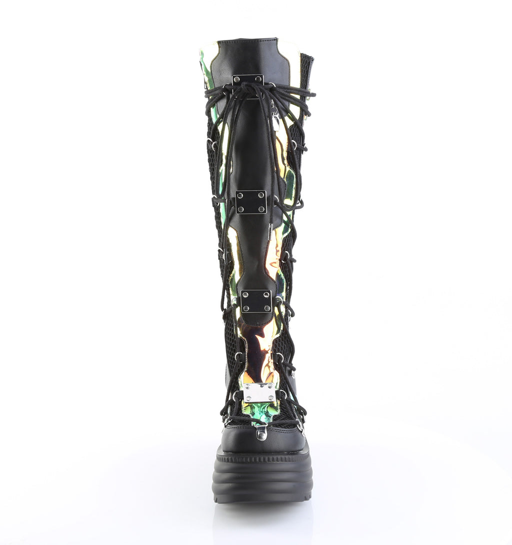 Blaze 152 LED Light Platform Knee Boots  - Demonia Direct