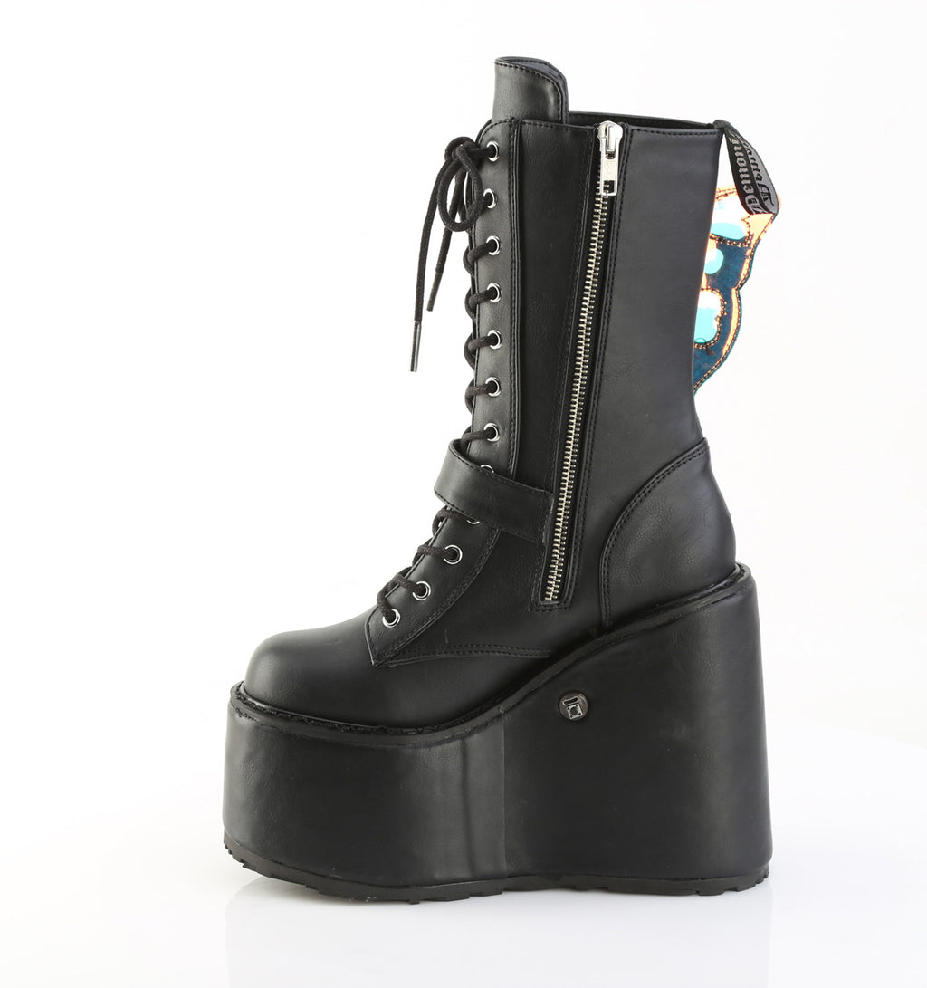 Blaze 158 LED Light Butterfly Platform Boots  - Demonia Direct