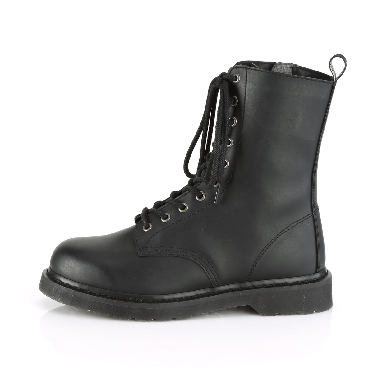 Riot 200 Vegan Leather Side Zip Combat Boots