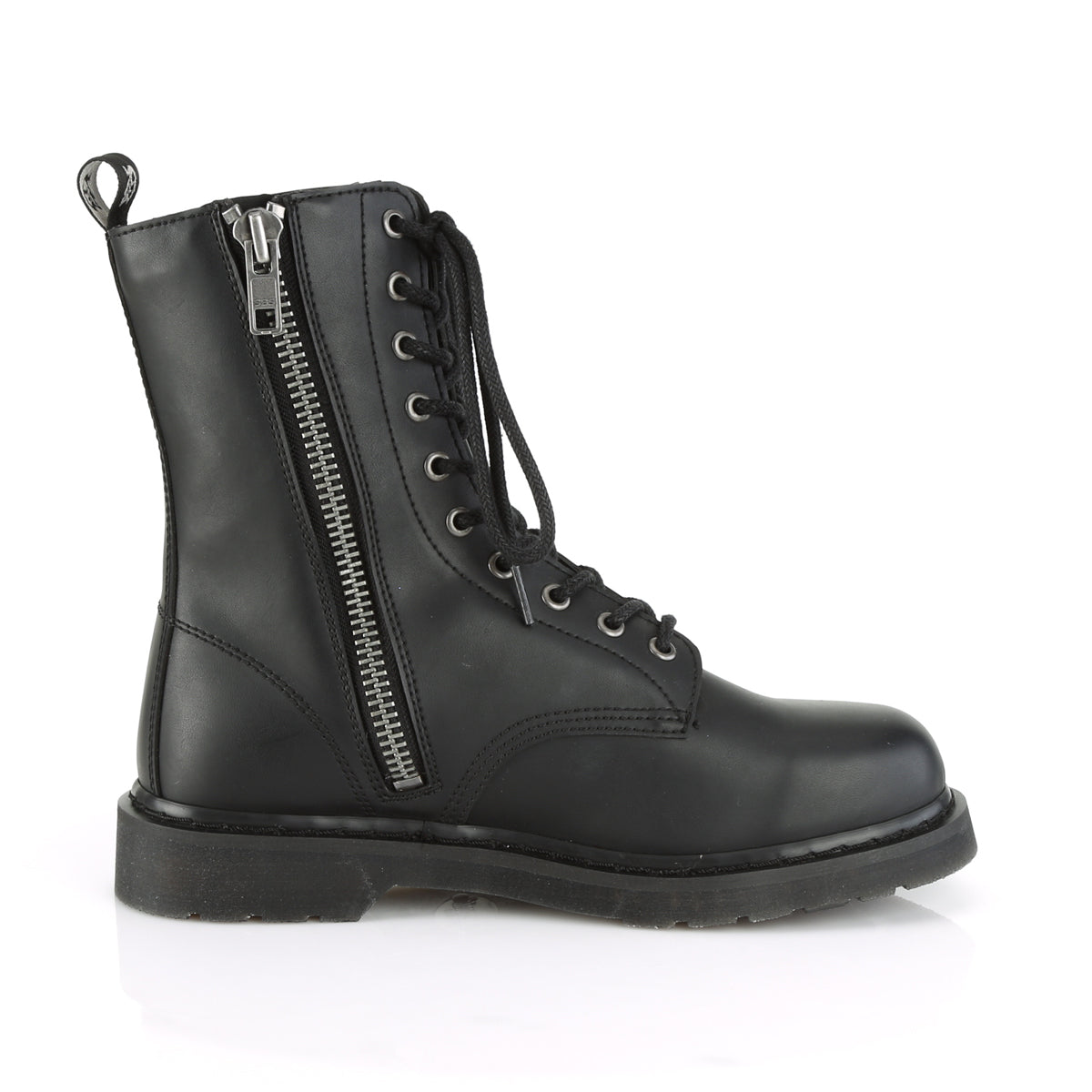Riot 200 Vegan Leather Side Zip Combat Boots