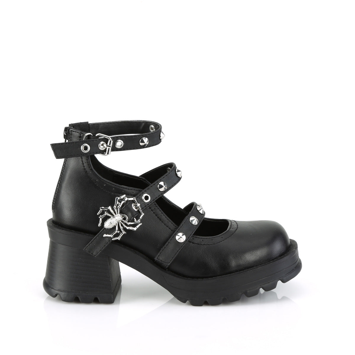 Bratty 30 Maryjane Goth Punk Shoes Spider Bucckle