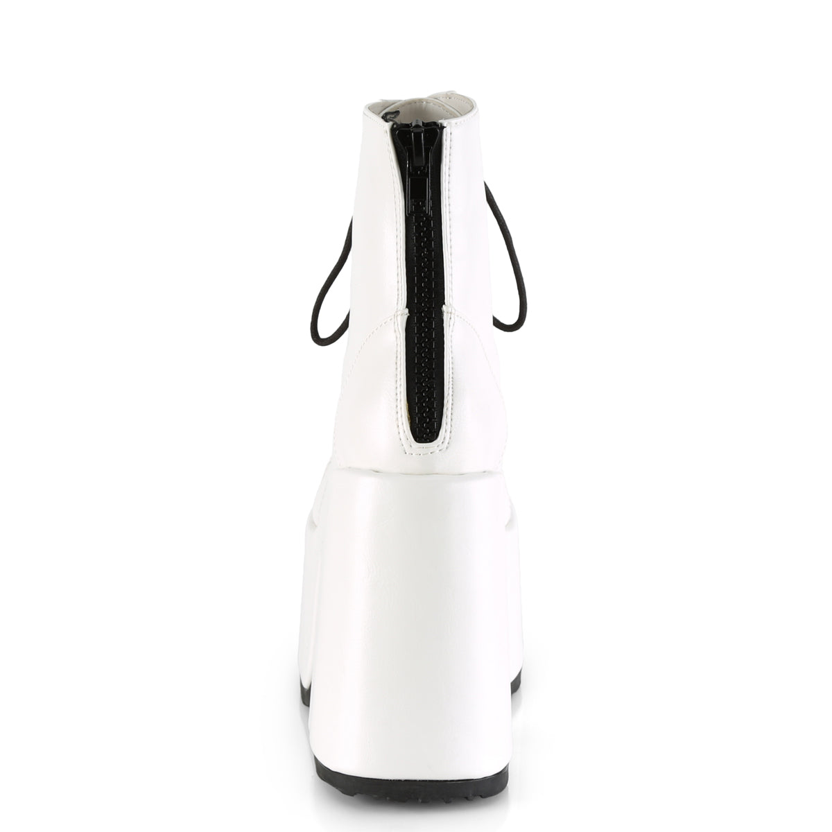 Camel 203 White Platform Block Heel Ankle Boots