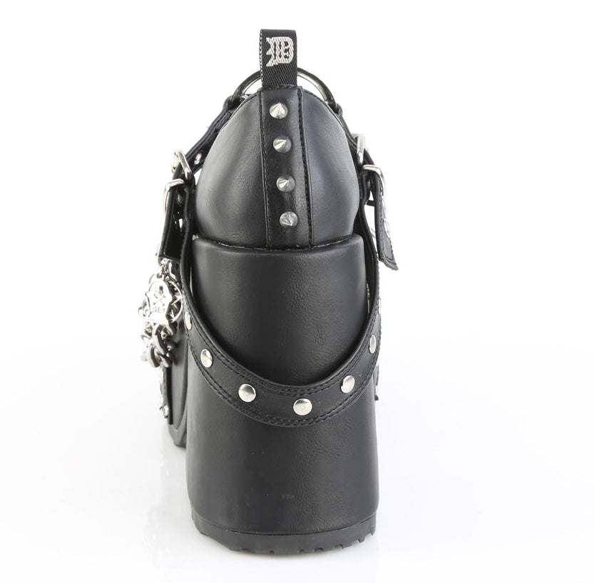 Camel 33 T-Strap Maryjane Platform Block Heels Chains & Charms