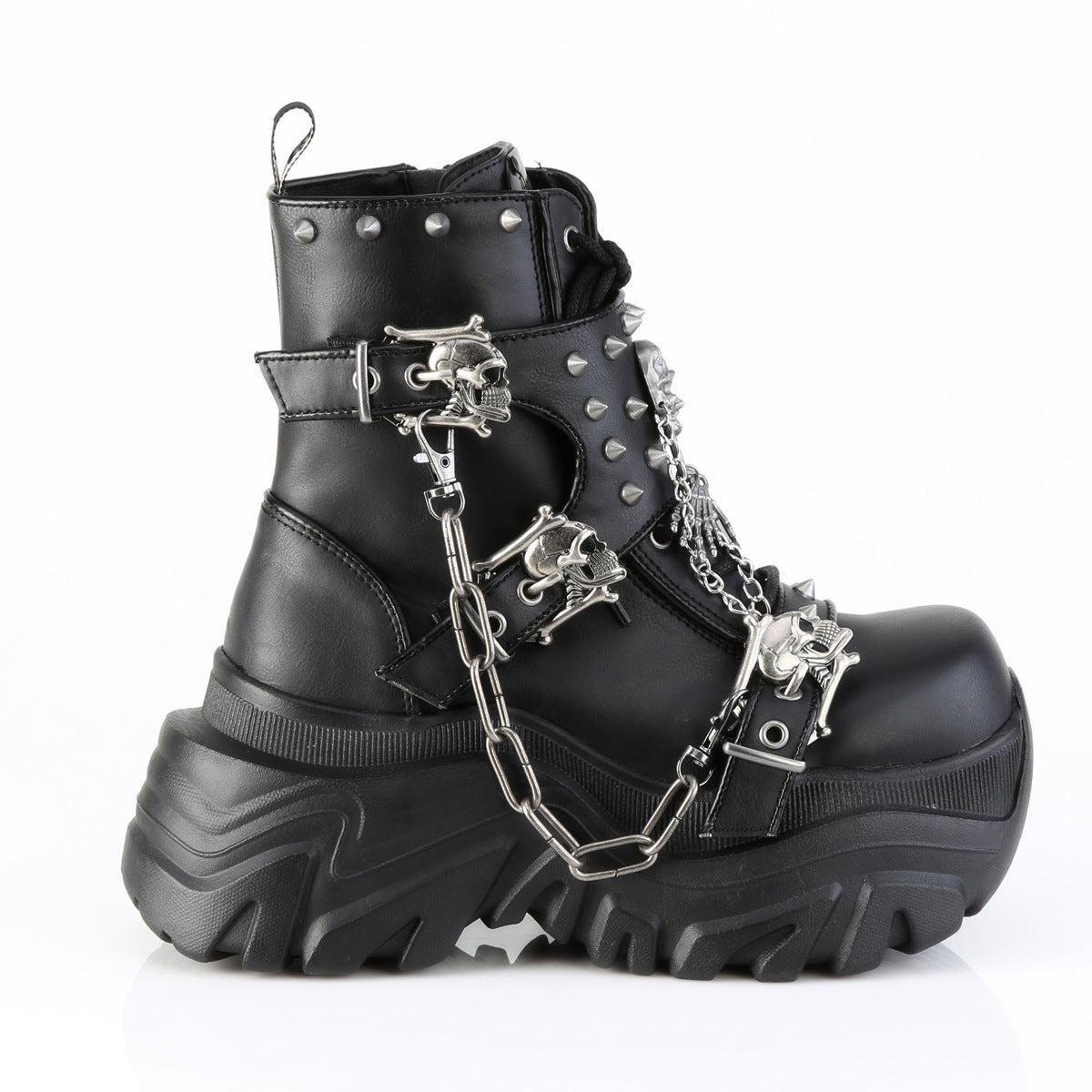 Echo 60 Chains and Charms Platform Goth Punk Ankle Boots