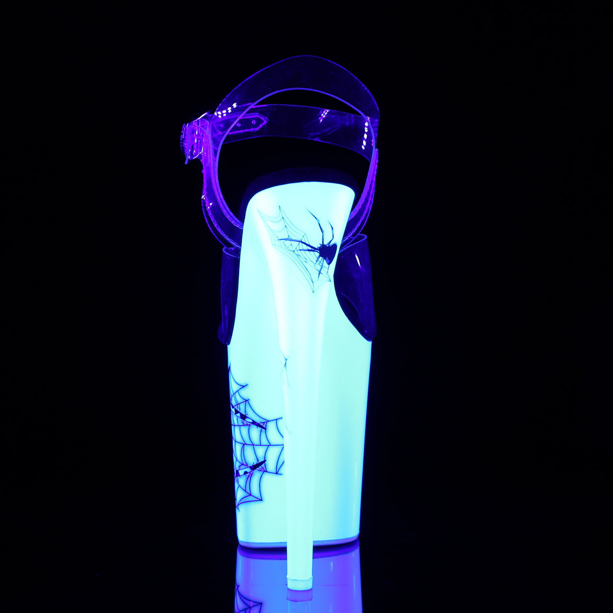 Flamingo 808SW Spider & Web UV 8" Platform  High Heel Sandals - Direct - Totally Wicked Footwear