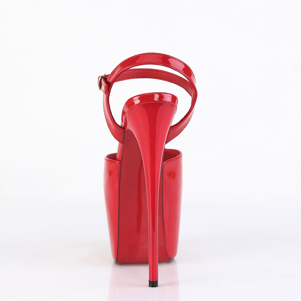 Juicy 09 Red Patent Slim 7" Stiletto Platform Ankle Strap Heels - Totally Wicked Footwear