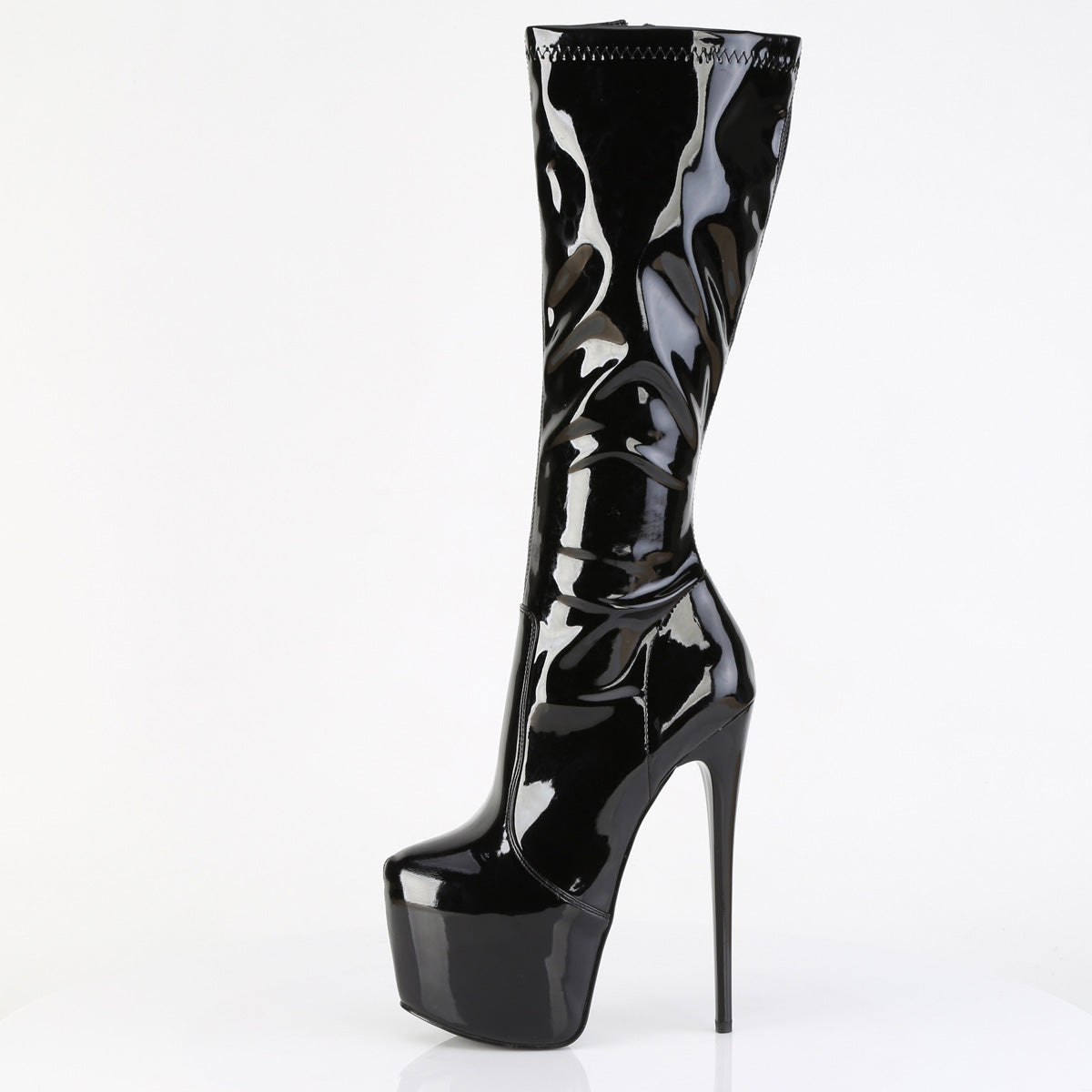 Juicy 2000 Patent Slim 7" Stiletto Platform Slip On Heels - Direct - Totally Wicked Footwear