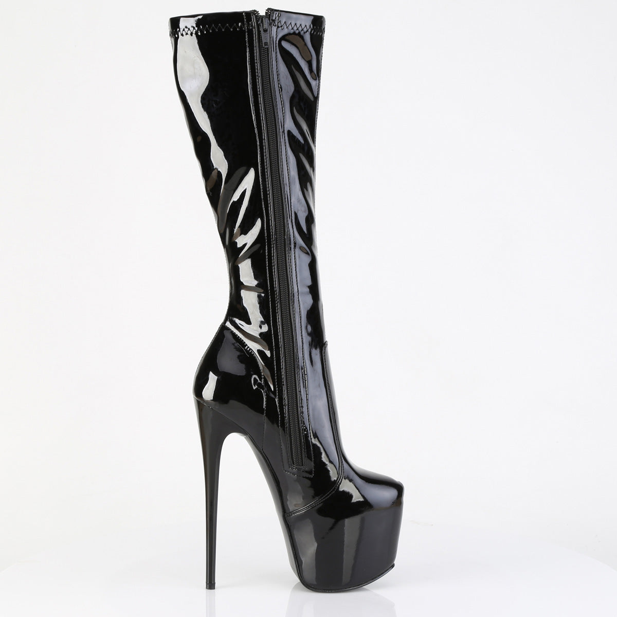 Juicy 2000 Patent Slim 7" Stiletto Platform Slip On Heels - Direct - Totally Wicked Footwear