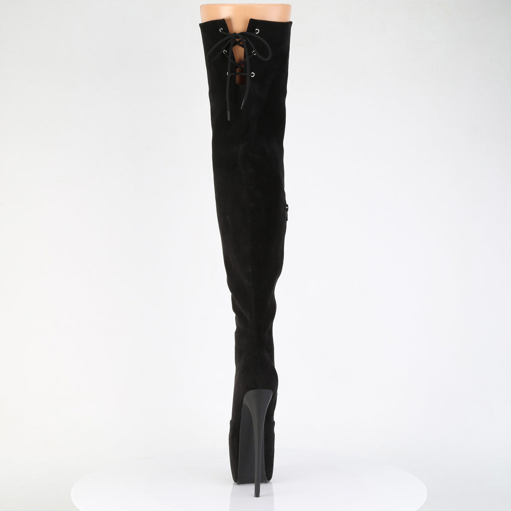 Juicy 3007  Faux Suede Slim 7" Stiletto Platform Thigh Boots Heels - Direct