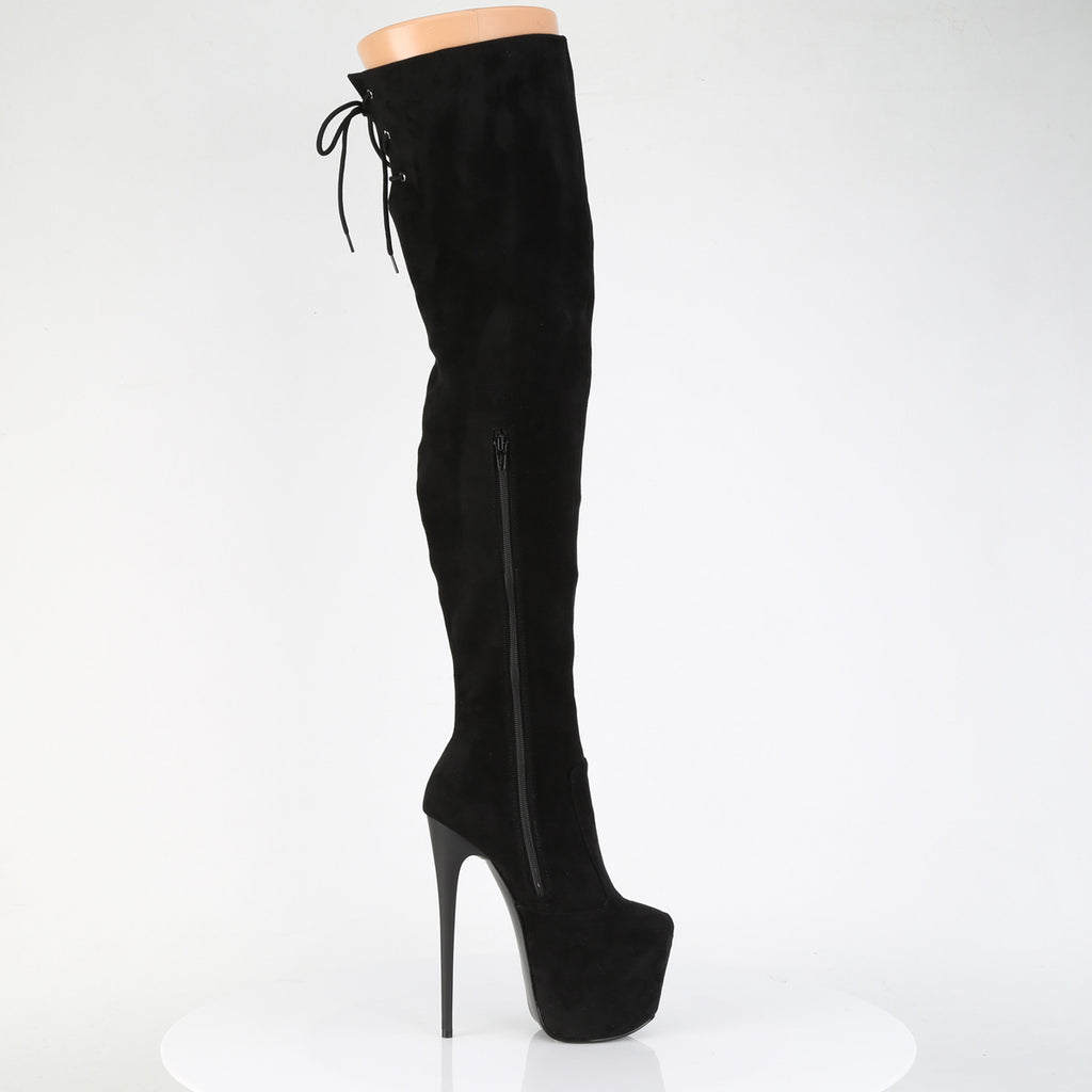 Juicy 3007  Faux Suede Slim 7" Stiletto Platform Thigh Boots Heels - Direct