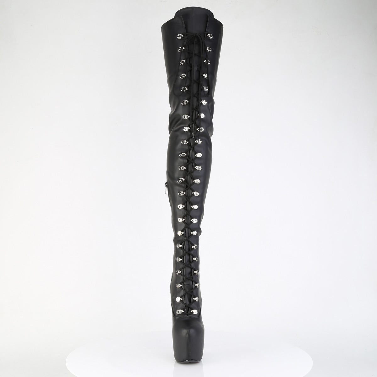 Juicy 4012  Stretch Matte Slim 7" Stiletto Platform Thigh Boots Heels - Direct - Totally Wicked Footwear