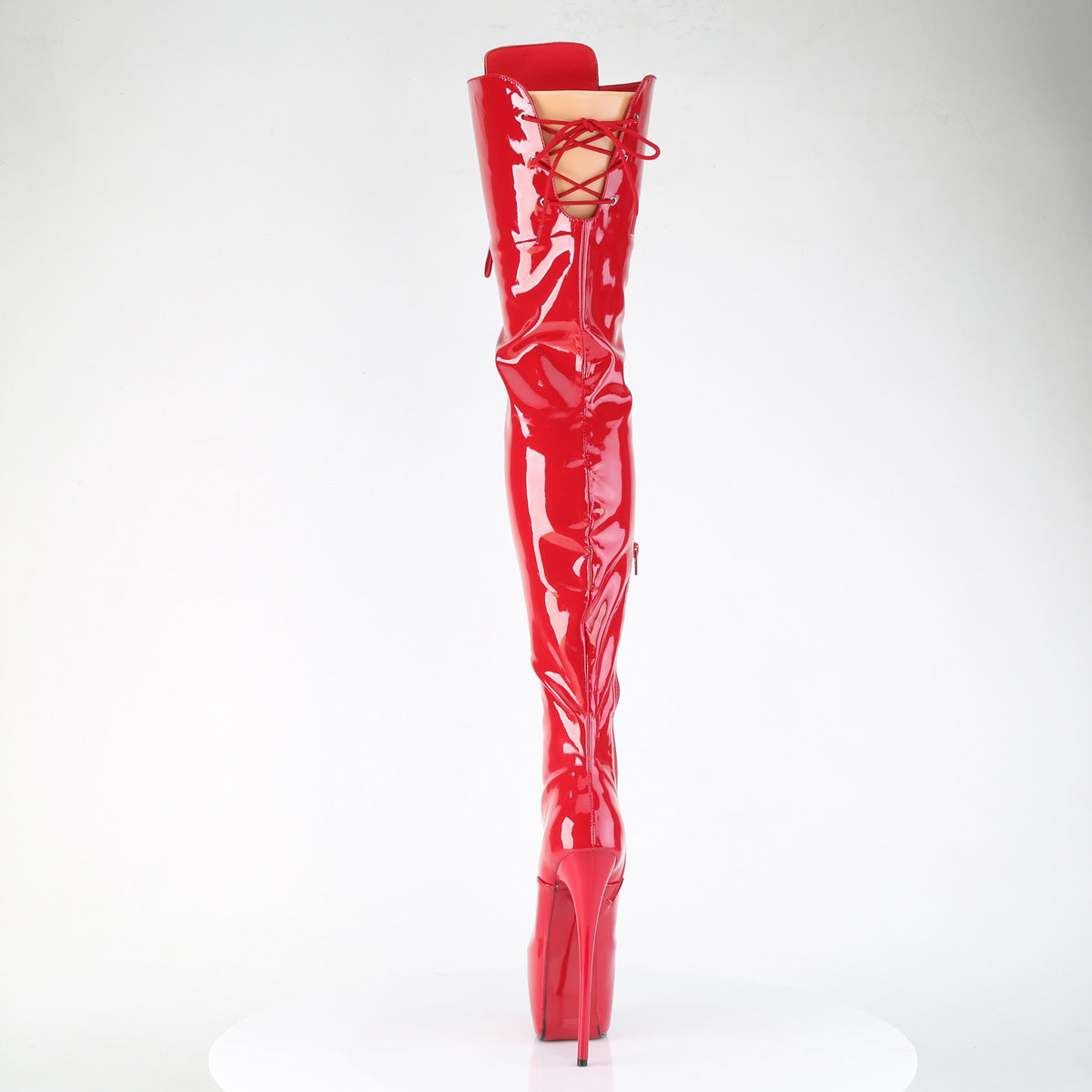 Juicy 4012  Red Patent Slim 7" Stiletto Platform Thigh Boots Heels - Direct - Totally Wicked Footwear