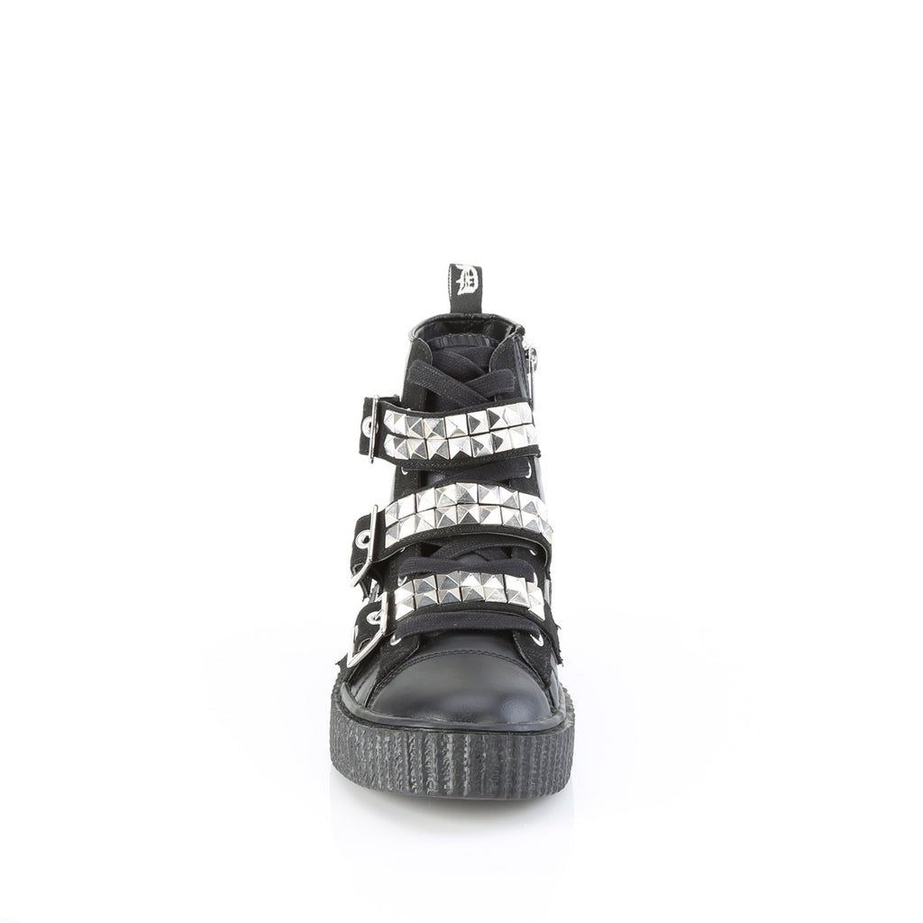 Sneeker 225 High Top Ankle Creeper Unisex Sneaker - Demonia Direct - Totally Wicked Footwear