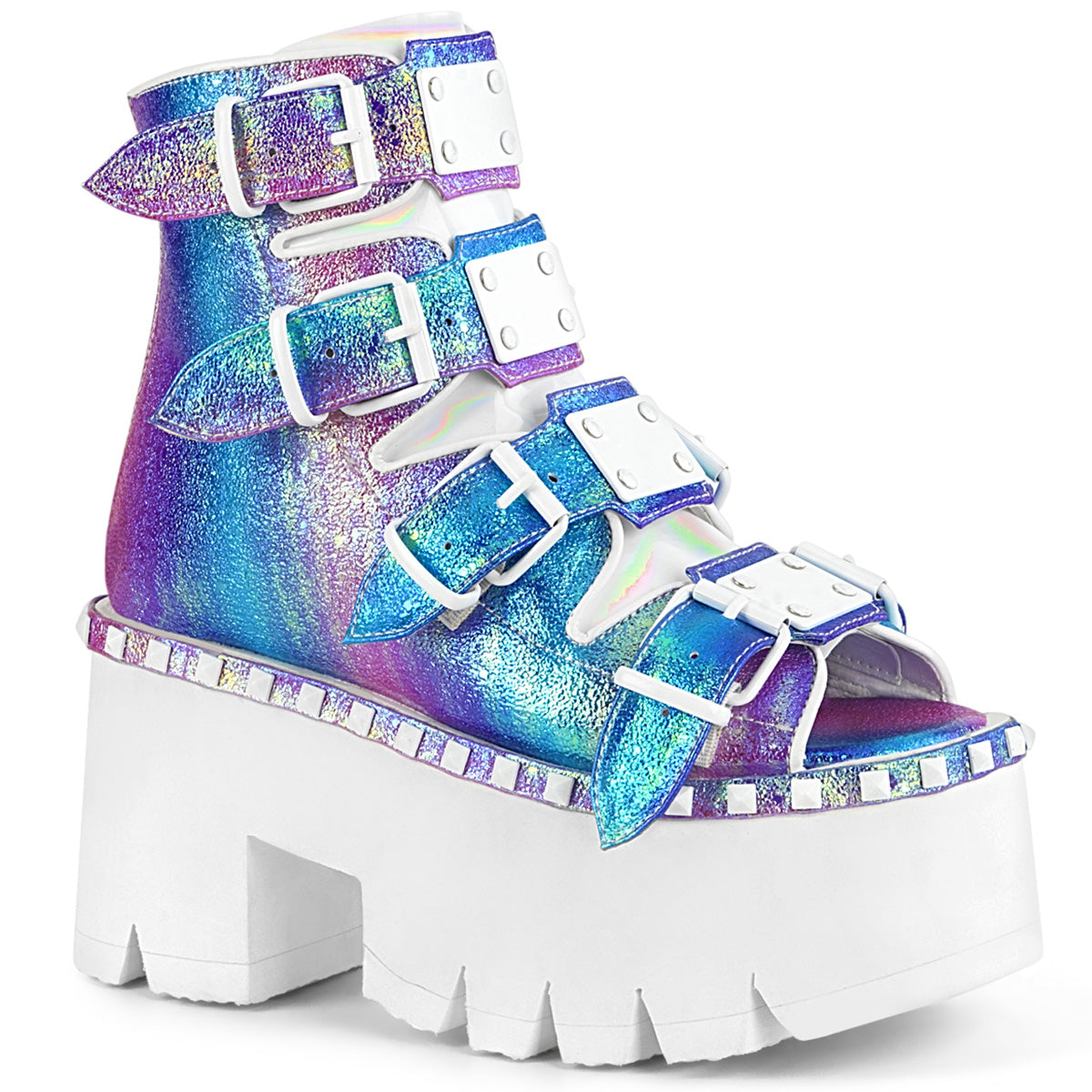Ashes 70 Goth Platform Ankle Boot Sandals Iridescent