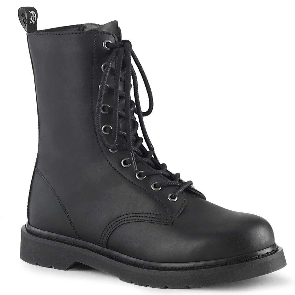 Riot 200 Vegan Leather Side Zip Combat Boots