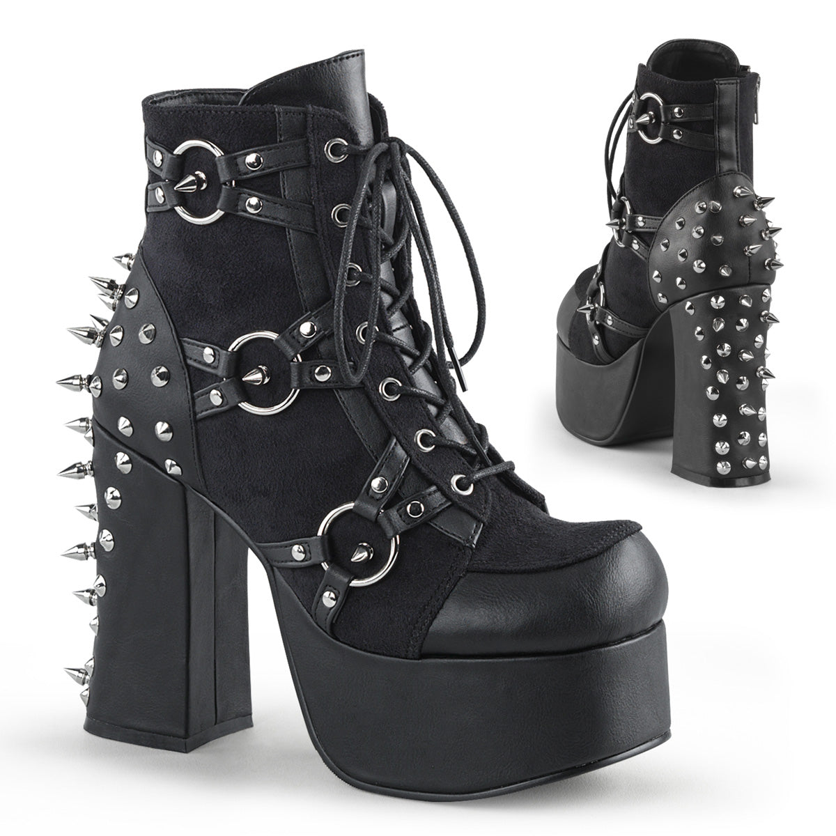 Charade 100 Chunky Heel Platform Ankle Boots Spikes