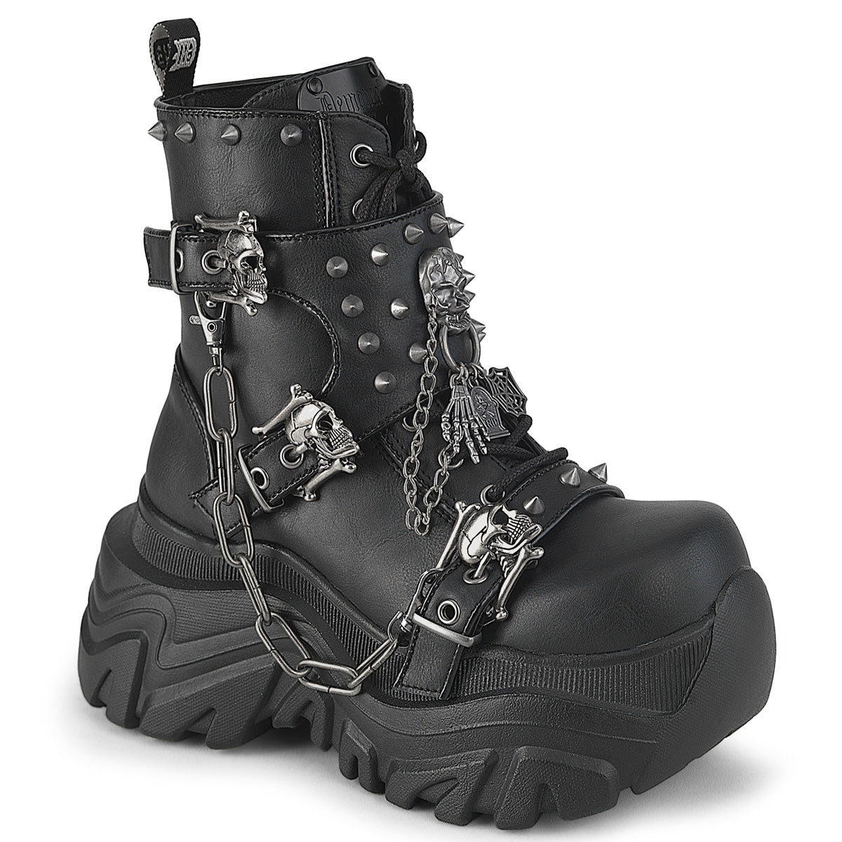 Echo 60 Chains and Charms Platform Goth Punk Ankle Boots
