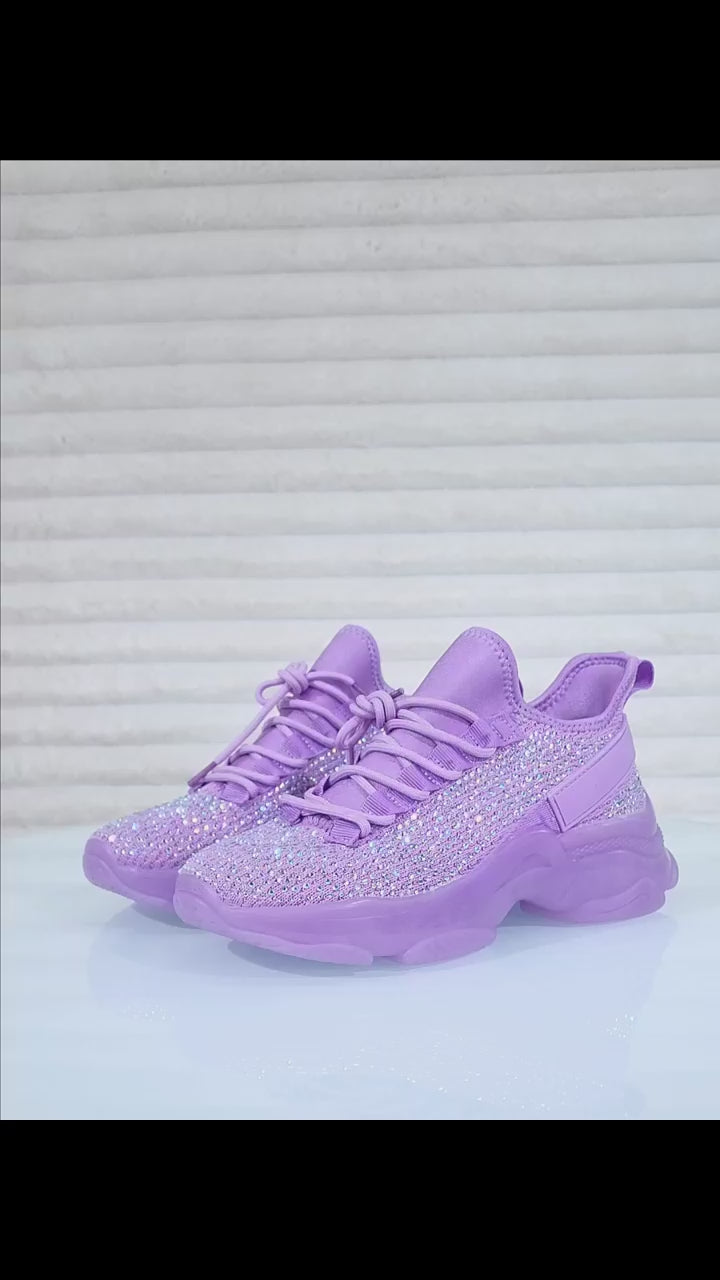 Frey Purple Jelly Sole Slip On Pull Tie Comfy Running Shoes Sneakers